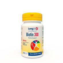 Carica l'immagine nel visualizzatore di Gallery, LongLife® Biotin 300 | Integratore di biotina a dosaggio ottimale | Benessere di pelle, capelli, unghie | Oltre 3 mesi d
