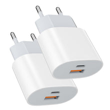 Carica l'immagine nel visualizzatore di Gallery, Caricabatterie veloci 25W USB C Alimentazione Adattatore Spina USB A