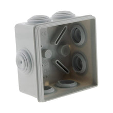 Carica l'immagine nel visualizzatore di Gallery, Zenitech - Set di 3 scatole di derivazione impermeabili, Quadrate, Bianco, Dimensioni di 80 x 80 x 46 mm, IP55