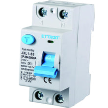 Carica l'immagine nel visualizzatore di Gallery, Interruttore Differenziale Puro 2P 25A 300mA 220V-6KA 300mA per Guida DIN - 2 Moduli DIN - Protezione Circuiti e Sicurez