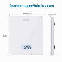 Carica l'immagine nel visualizzatore di Gallery, RENPHO Bilancia da Cucina Digitale, Bilancia Elettronica per Alimenti per Cottura e Caffè, Apparecchio Bilancia da Cucin
