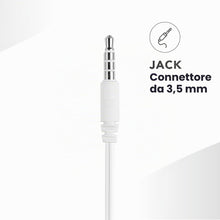 Carica l'immagine nel visualizzatore di Gallery, Music Sound | AURICOLARI Fullcolor In-Ear | Auricolari con Filo e Microfono - Jack 3.5 Mm - Colore Bianco