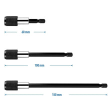Carica l'immagine nel visualizzatore di Gallery, QWORK® Set di adattatori per mandrino, prolunga a stelo esagonale, porta inserti magnetica a rilascio rapido per viti, d
