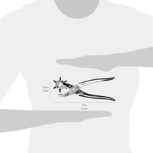Carica l'immagine nel visualizzatore di Gallery, Amazon Basics Set pinza fustellatrice, per il cuoio, rotante, per fori di diverse dimensioni, Argento