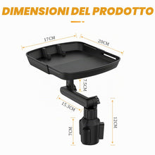 Carica l'immagine nel visualizzatore di Gallery, CGEAMDY Vassoio per Alimenti per Auto, Universali Multifunzionale Girevole Vassoio Auto Regolabile, con Rotazione Girevo
