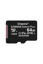 Carica l'immagine nel visualizzatore di Gallery, Kingston Canvas Select Plus SDCS2/64GB Scheda microSD Classe 10 con Adattatore SD Incluso, 64 GB