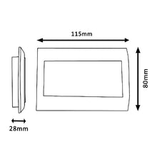 Carica l'immagine nel visualizzatore di Gallery, O.N Lampada a LED anti black-out, faretto 2W 160 lumen, luce fredda 6500K, lampada da incasso, installazione su supporto