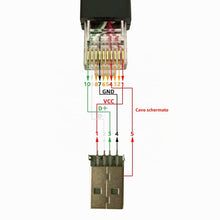 Carica l'immagine nel visualizzatore di Gallery, DSD TECH SH-RJ50A Cavo da USB a RJ50 per UPS PowerChute APC equivalente a AP9827 (1,8M/6FT)
