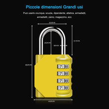 Carica l'immagine nel visualizzatore di Gallery, Lucchetto Combinazione, [1 Pezzi] Diyife Lucchetto Armadietto Impermeabile, Esterno Serrature con Combinazione 4 Cifre p