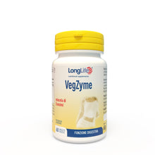 Carica l'immagine nel visualizzatore di Gallery, LongLife® VegZyme | Enzimi digestivi vegetali | Amilasi, proteasi, lipasi, cellulasi e lattasi | Supporto completo alla 