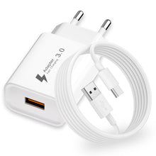 Carica l'immagine nel visualizzatore di Gallery, Caricatore USB 18W con Cavo Type-C 2M per Samsung Galaxy A15/A53/A13/A14/A12/S10/S9/A32/A21S/A04/S23/S24/S25/S26,Xiaomi,