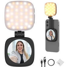 Carica l'immagine nel visualizzatore di Gallery, NEEWER BASICS Luce Selfie Magnetica Compatibile con MagSafe iPhone, Mini Ring Light LED Supporto Telefono da Tavolo con 
