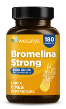 Carica l'immagine nel visualizzatore di Gallery, Bromelina Forte 5000 GDU/g Gastroprotetta, 180 Compresse, 1600mg di Bromelina Pura, Altissimo Dosaggio. Fino a 6 mesi di