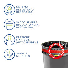 Carica l'immagine nel visualizzatore di Gallery, Domopak Spazzy Sacchi Nettezza Acciaio 30Lt - 6 Confezioni da 15 Pezzi
