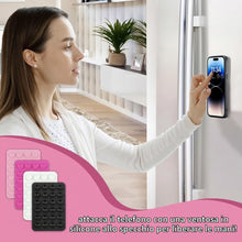 Carica l'immagine nel visualizzatore di Gallery, Ventosa Per Cellulare 4 Pezzi Nero Bianco Rosa Chiaro Fucsia Silicone Standard - Per Selfie Video Ricarica