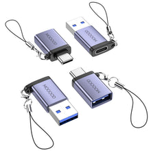 Carica l'immagine nel visualizzatore di Gallery, MOGOOD Coppia Adattatori OTG USB3.0 5Gbps Alluminio USB-CUSB-A per MacBook