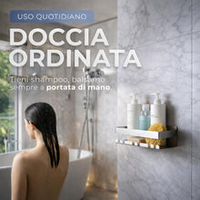 Carica l'immagine nel visualizzatore di Gallery, MKZ Mensola Doccia Senza Foratura, Mensola Adesiva in Acciaio Inox 304 Antiruggine, Porta Shampoo e Sapone, Installazion