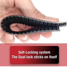 Carica l'immagine nel visualizzatore di Gallery, Dpm tapes - 3M Dual Lock SJ3870, Nastro Adesivo Richiudibile Nero 25,4 mm x 1 m, Rotolo Tagliabile Senza Viti per Auto, 