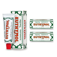 Carica l'immagine nel visualizzatore di Gallery, Euthymol Originale Dentifricio 75 ml x 2, senza fluoro, antiplacca, antibatterico, protezione della cavità, denti e geng