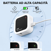 Carica l'immagine nel visualizzatore di Gallery, Spazzolino Igienizzante UV da Bagno, Asciugatura a 50 °C, Supporto con Disinfezione UV, Display LED, Fissaggio a Parete 