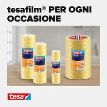Carica l'immagine nel visualizzatore di Gallery, Tesafilm Standard - Nastro Adesivo Trasparente Multiuso per la Casa, L'Ufficio e la Scuola, 66 m x 15 mm - Confezione da