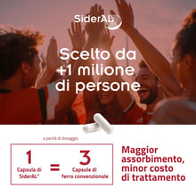 Carica l'immagine nel visualizzatore di Gallery, SiderAL, Integratore alimentare a base di Ferro Sucrosomiale®, Vitamina C e B12 Sucrosomiale®, No Gusto metallico, Alta 