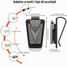 Carica l'immagine nel visualizzatore di Gallery, 2 Pezzi Porta Occhiali Auto,Clip portaocchiali per auto,Accessori per visiera auto per la maggior parte degli occhiali (