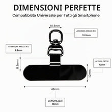 Carica l'immagine nel visualizzatore di Gallery, 4 Pezzi Toppa per Cordino Cellulare, Patch per Cordino Cellulare Acciaio