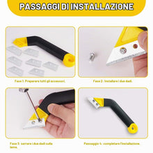 Carica l'immagine nel visualizzatore di Gallery, Flintronic Set 9pz Raschietto per Piastrelle, con 7 Lame di Ricambio