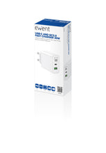Carica l'immagine nel visualizzatore di Gallery, Ewent Caricatore Rapido 30W USB-C Power Delivery + USB-A QC3.0, Carica Veloce iPhone e Android di nuova generazione, Dop