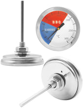Carica l'immagine nel visualizzatore di Gallery, Termometro analogico per barbecue, resistente alla temperatura, per BBQ e affumicatore, diametro 5,2 cm, range 0°C - 300