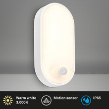 Carica l'immagine nel visualizzatore di Gallery, BRILONER - Lampada da parete a LED per esterni IP65 con rilevatore di movimento, portata fino a 6 m, rilevamento a 100 g
