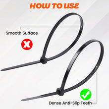 Carica l'immagine nel visualizzatore di Gallery, Fascette Elettricista,Fascette Plastica Diverse Taglie,Fascette in Nylon Premium, Fascette in Plastica Multiuso per Casa