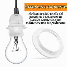 Carica l'immagine nel visualizzatore di Gallery, 10 Pezzi e14 Anello a Vite Paralume, Paralume e14 Anello Convertitore, Portalampada e14, Struttura Paralume, Plastica Pa