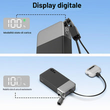 Carica l'immagine nel visualizzatore di Gallery, NOBIS Power Bank 20000mAh 45W Caricatore Portatile con Cavo C-C Staccabile