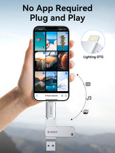 Carica l'immagine nel visualizzatore di Gallery, ORICO USB C femmina a Lightning maschio per iPhone 14/13/11/12 Pro Max, compatibile con caricamento, supporto funzione O