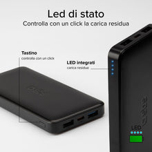 Carica l'immagine nel visualizzatore di Gallery, SBS PowerBank 10K SLIM, 10000mAh, Intelligent Charge (IC)