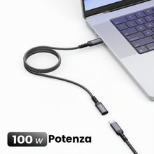 Carica l'immagine nel visualizzatore di Gallery, deleyCON 1m Prolunga USB-C 100W per Ricarica Rapida - Cavo PD 3.0 di Ricarica e Dati per iPhone 17 16 Pro Max Air Galaxy