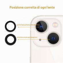 Carica l'immagine nel visualizzatore di Gallery, Lente di Ricambio in Vetro per Fotocamera Posteriore per iPhone 13 &amp;13 Mini