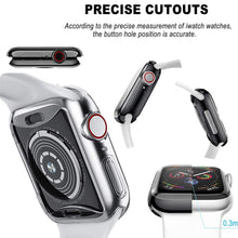 Carica l'immagine nel visualizzatore di Gallery, CCLKHY 2 Pezzi Cover Compatibile con Apple Watch Series 4 5 6 SE 44mm Cover Morbide, Custodia Proteggi Schermo Trasparen