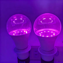Carica l'immagine nel visualizzatore di Gallery, Lampadina nera UV da 10 W, luce viola, E27 Black Night Light Bulb 395 nm Black Light Light for Body Paint, Children's Bi