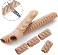 Carica l'immagine nel visualizzatore di Gallery, Protezione Dita Piedi,4 Pezzis Silicone Protezione Dita Piedi,Copri Dita in Gel Tagliabile,Protezione Tubolare Gel Per P