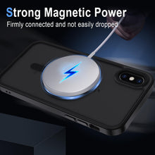 Carica l'immagine nel visualizzatore di Gallery, XTCASE Cover Magnetica per iPhone X / XS Traslucida Opaca, Nero
