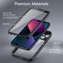 Carica l'immagine nel visualizzatore di Gallery, JETech Cover per iPhone 13, Protezione 360°, Nero