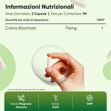 Carica l'immagine nel visualizzatore di Gallery, Colina Integratore Vegano, 714mg per Dose, 180 Capsule, 3 Mesi di Scorta