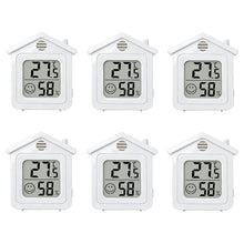 Carica l'immagine nel visualizzatore di Gallery, Termometro/Igrometro Mini LCD, Confezione Da 6 Pezzi, Igrometro Digitale Per Interni Con Magnete E Indicatore Faccina. A