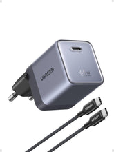 Carica l'immagine nel visualizzatore di Gallery, UGREEN Nexode Air 65W Caricatore USB C con Cable USB C (Grigio)