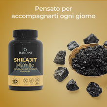 Carica l'immagine nel visualizzatore di Gallery, Bandini® Mumijo Shilajit Himalayano Puro 40.000mg 120 capsule, 85 minerali
