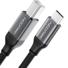 Carica l'immagine nel visualizzatore di Gallery, deleyCON 1,5m Cavo Stampante USB-C - USB-C a USB-B - MacBook, PC, Scanner