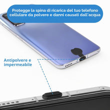 Carica l'immagine nel visualizzatore di Gallery, AXFEE 6 Pezzi Tappi Antipolvere, Tappi Antipolvere USB C con Adesivo Rimovibile e Perno, Adatto per Smartphone e Modelli